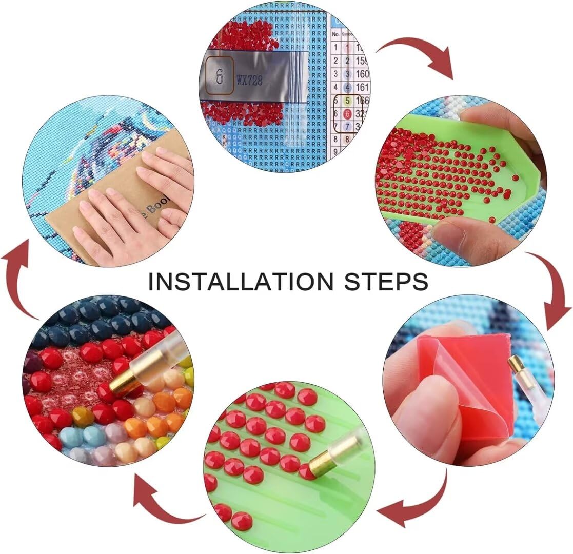 Kit Point De Croix, Broderie Diamant Kit Complet, 5D Complet