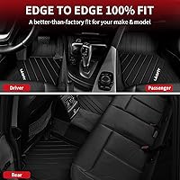 Vista 4 de LASFIT - Tapetes de suelo y maletero de auto, ajuste personalizado, de TPE, para todo tipo de clima, impermeable, juego completo, negros