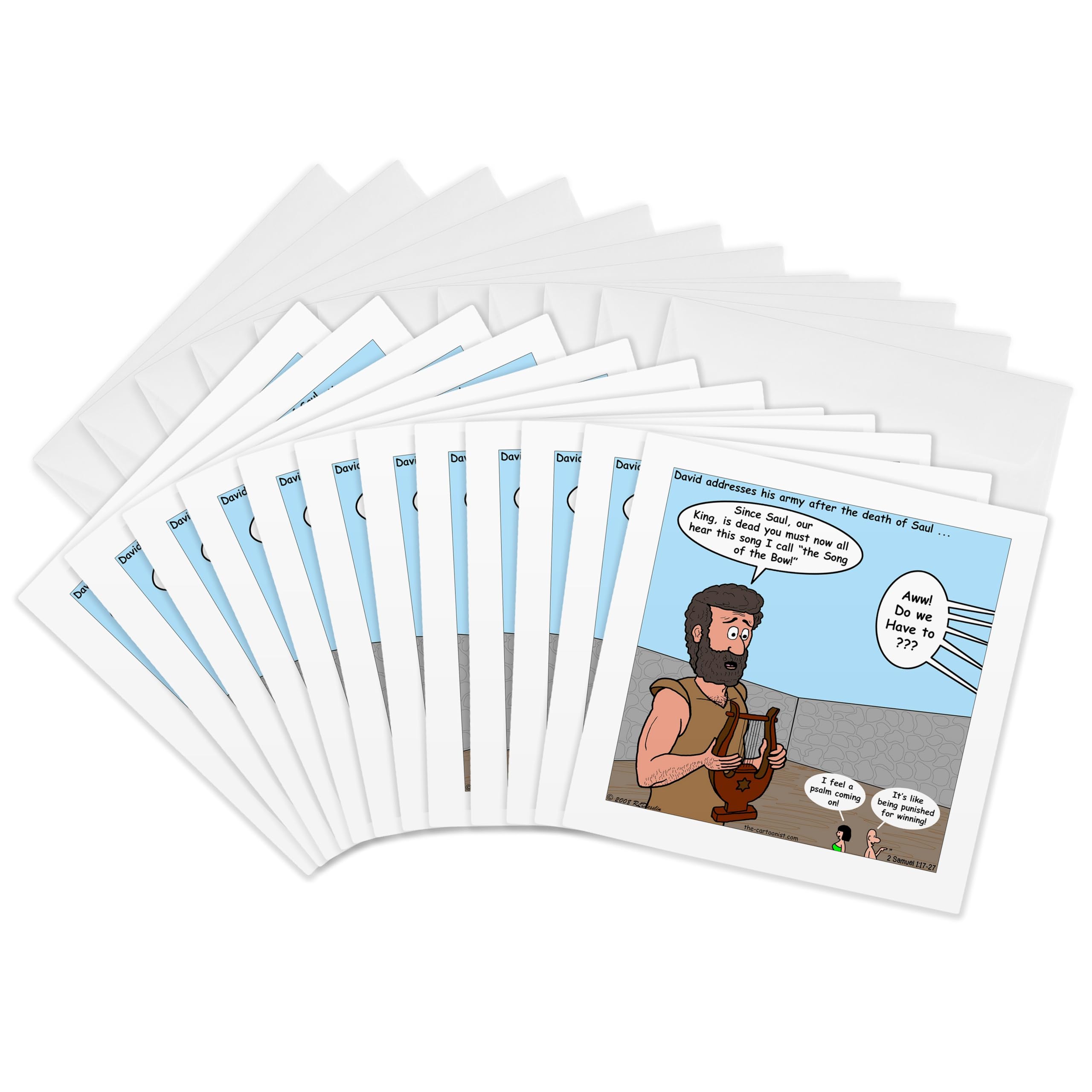 3Drose 2Nd Samuel 1 17 27 Karaokes Early Roots Bible David Lyre Adam Eve Soldiers Song of the Bow - Greeting Cards, 6 by 6-inches, Set of 12 (gc_19533_2)