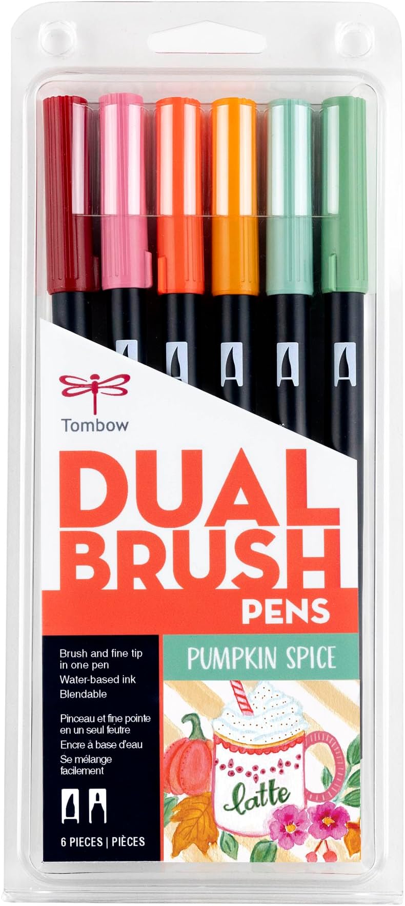 Dual Brush RPOVoB Pen Art Markers, Portrait, 6 Pack (Set of 3)