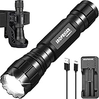 Vista 8 de Linterna Táctica 1200 Lúmenes de Alta Potencia Linterna de Cinturón de Servicio para Aplicación de la Ley, Linterna de Policía Premium con Funda