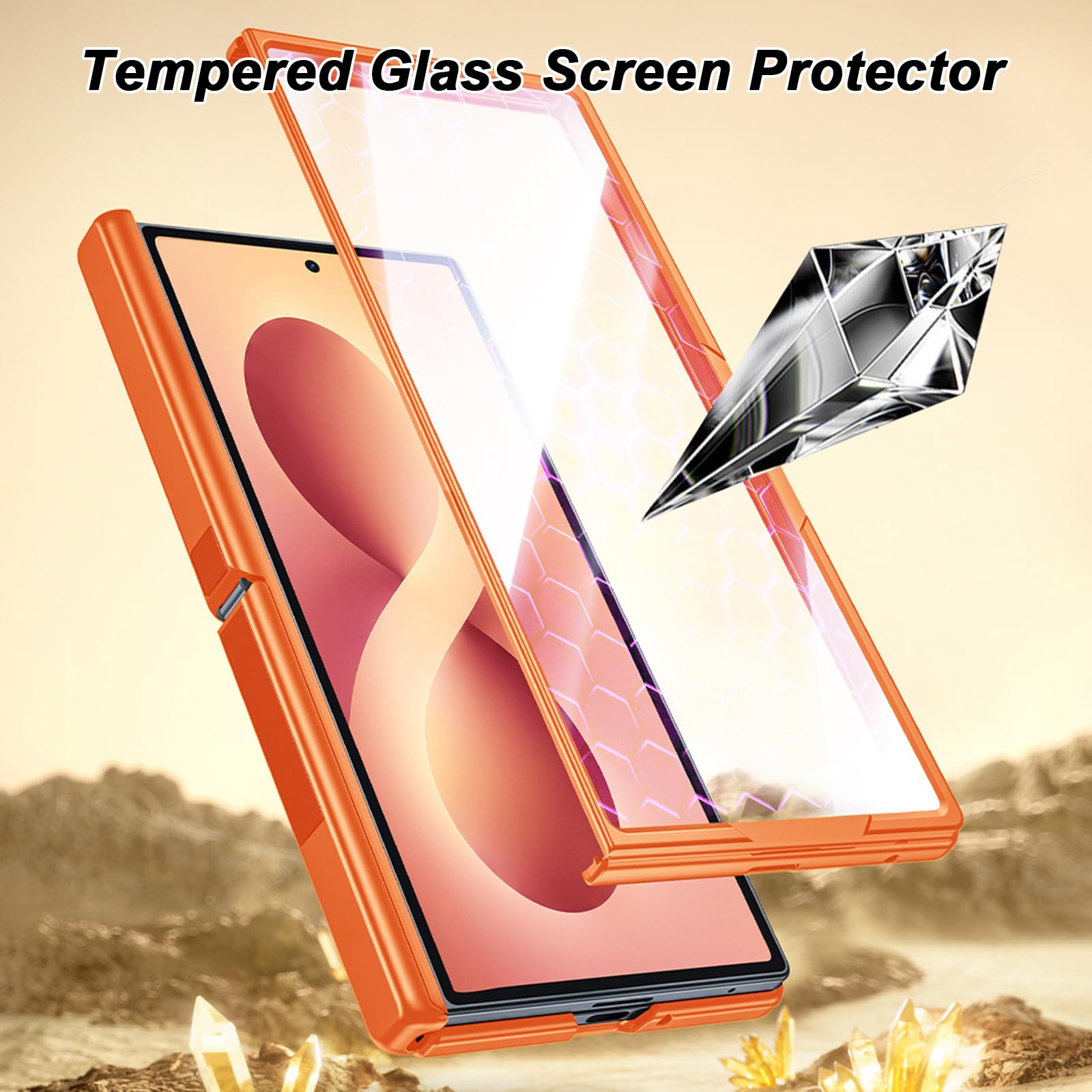 Magnetyczne etui do Samsung Galaxy Z Fold 8 Ultra, twardy PC Gefrostet