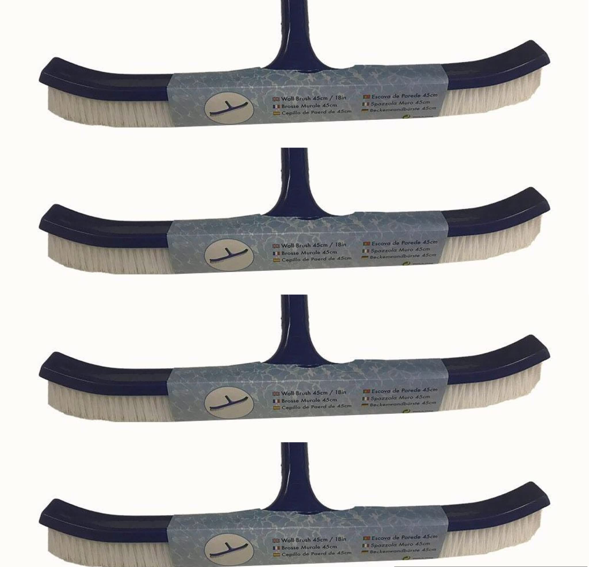 18 inch Curved Swimming Pool Wall Brush with Poly Bristles Polyester Wet and Dry Brush (Pack of 4 Pcs)-image-35