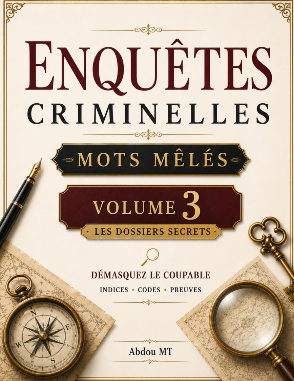 Mots Mêlés Enquêtes Criminelles : 50 Énigmes de Meurtre à Résoudre – Volume 3: Jeux de mots, mystères policiers, suspects, indices cachés et défis de ... adultes (Collections de puzzles mystères)