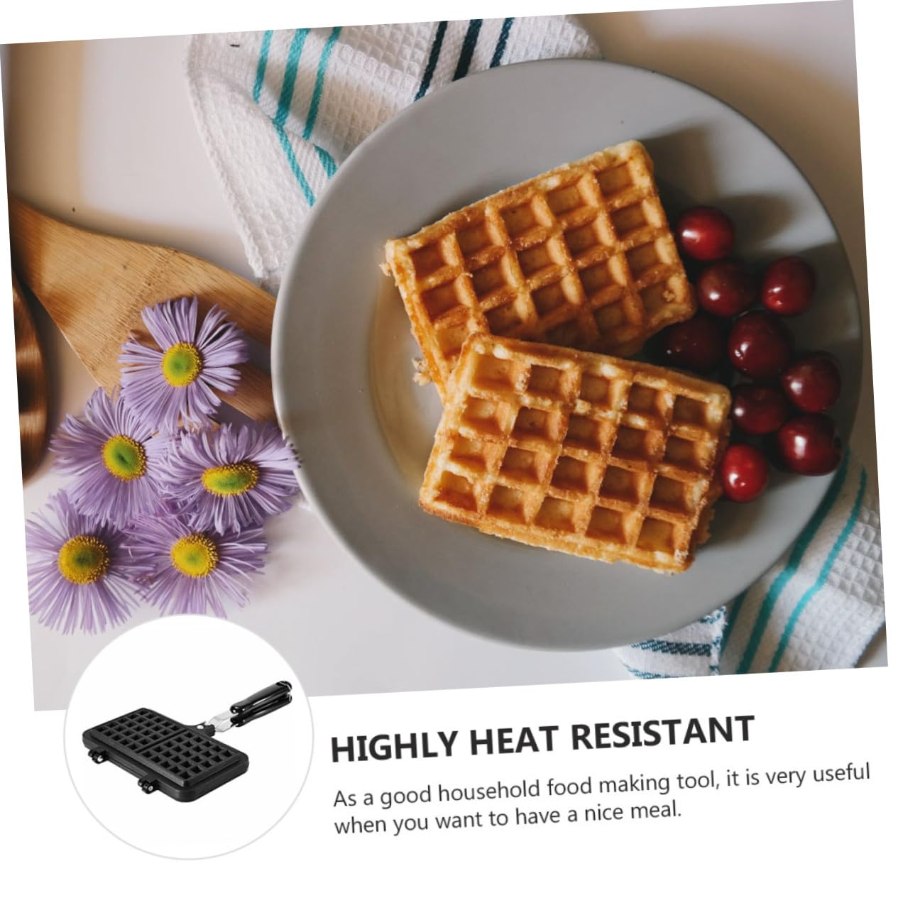 ULTECHNOVO Stampo Per Waffle e Dolci Riutilizzabile in Silicone Alimentare, Utensile Da Forno Ecologico Per Preparazione Fai Da Te in Casa e Pasticceria