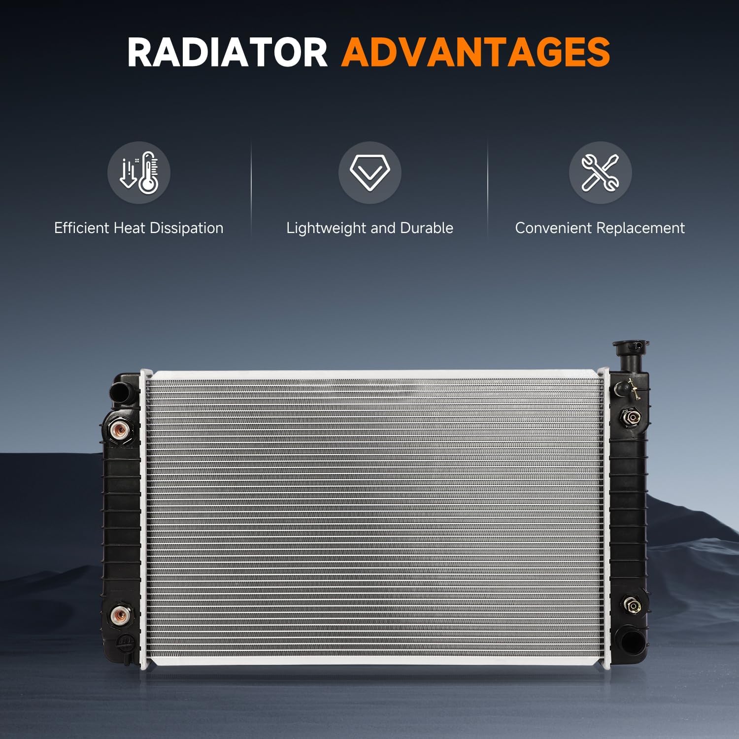 OCPTY 622 Radiator Fit for 1992-1993 for Chevy for Suburban 5.7L1988-1995 for Chevrolet for C1500 5.0L 1988-1994 for Chevrolet for C1500 5.7L Automotive Replacement Engine Radiators