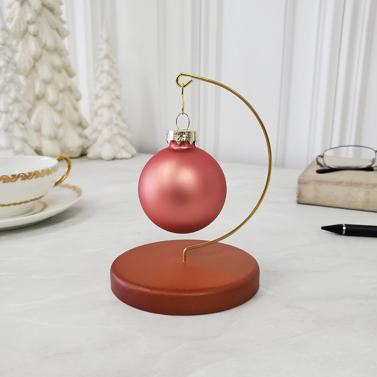 Bard's Fruitwood Ornament Stand, Mini, 4.625" H x 2.875" W x 3.5" D