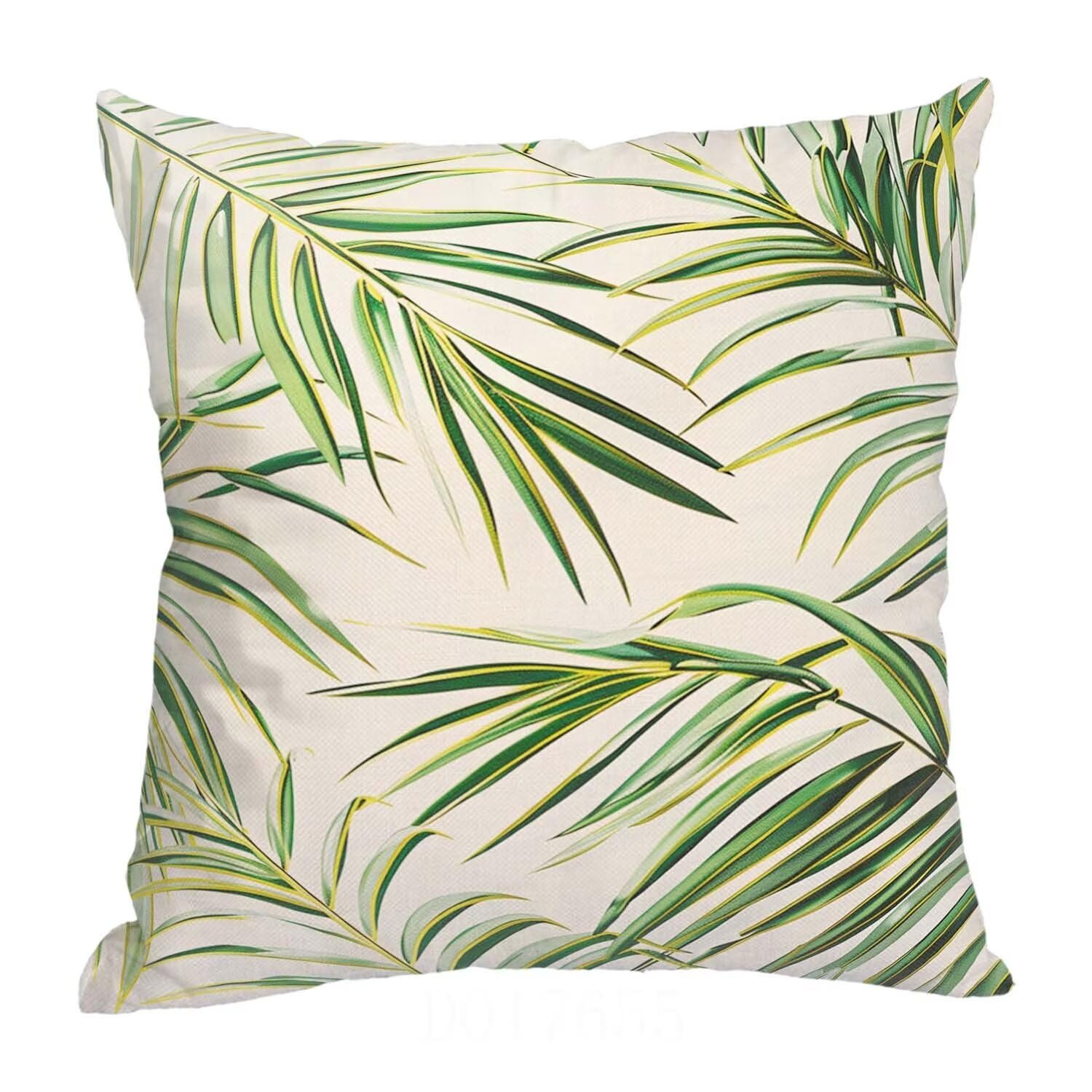 Fundas Cojines SuavesVerde Fundas Cojines Cuadradas Suaves Funda Almohada Cojines Suaves Sillas Jardin para Oficina Cama Sofá Banco Interior o Exterior Juego de 4 Funda Cojin Hojas Tropicales mu-430