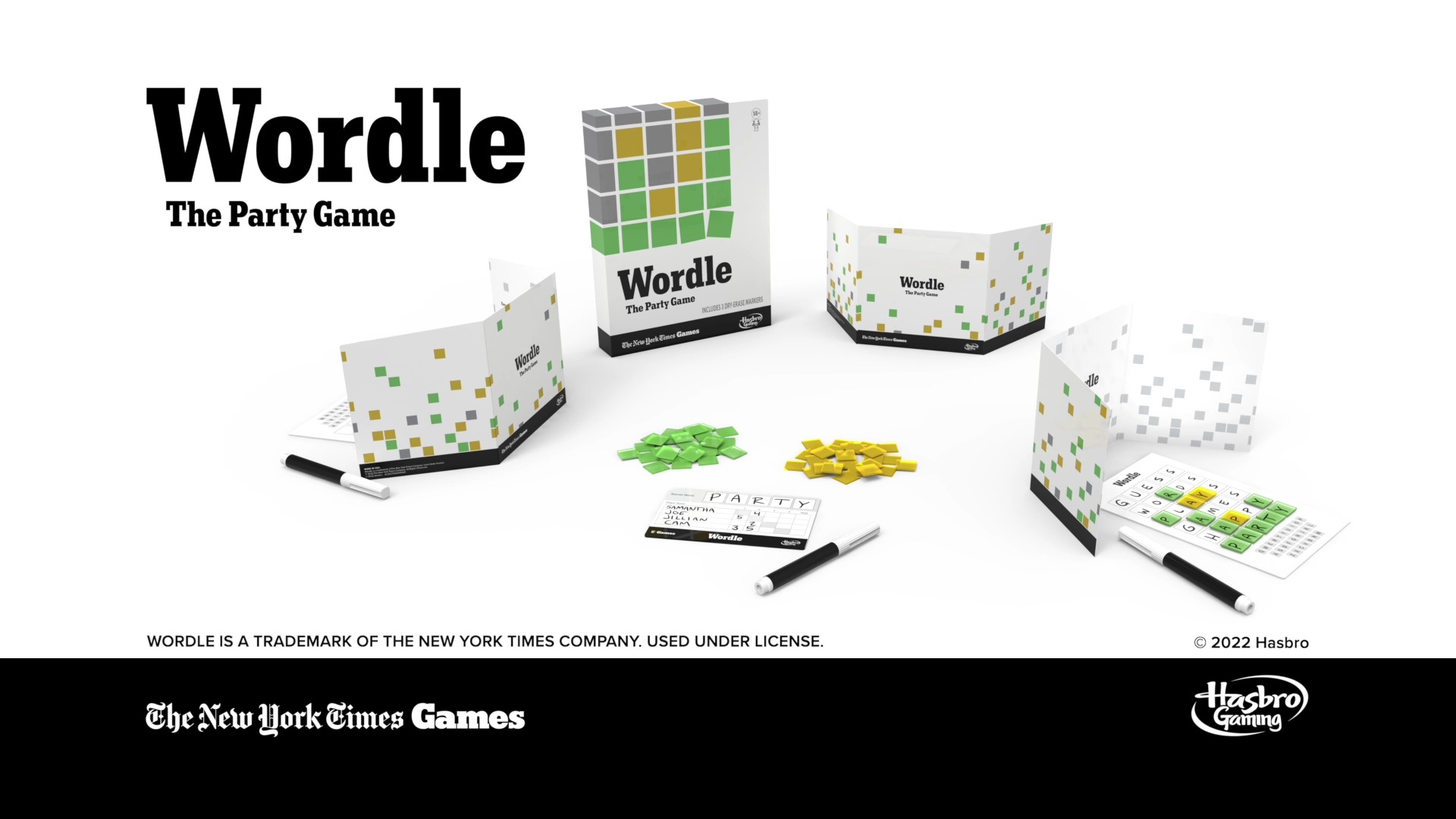 Hasbro Gaming Wordle: The Party Game - Gioco Da Tavolo Per 2-4 Giocatori, 14+ Anni, 4 Modalità Di Gioco, Con Lavagnette Cancellabili - 5