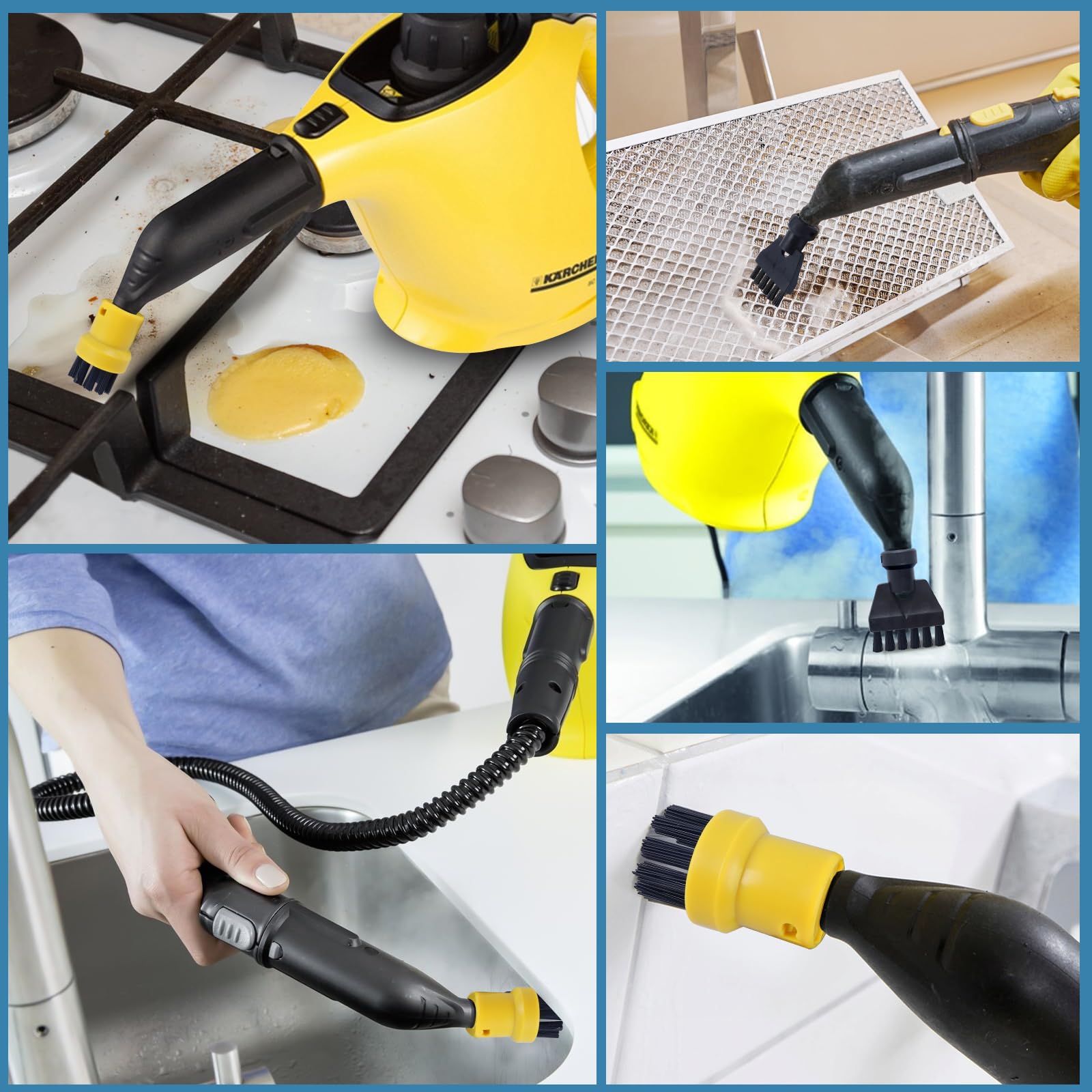 Brosse à Joints Pour Nettoyeur Vapeur Karcher - Grand Modèle, Flexible, Compatible SC1 à SC5, Référence 2.863-334.0