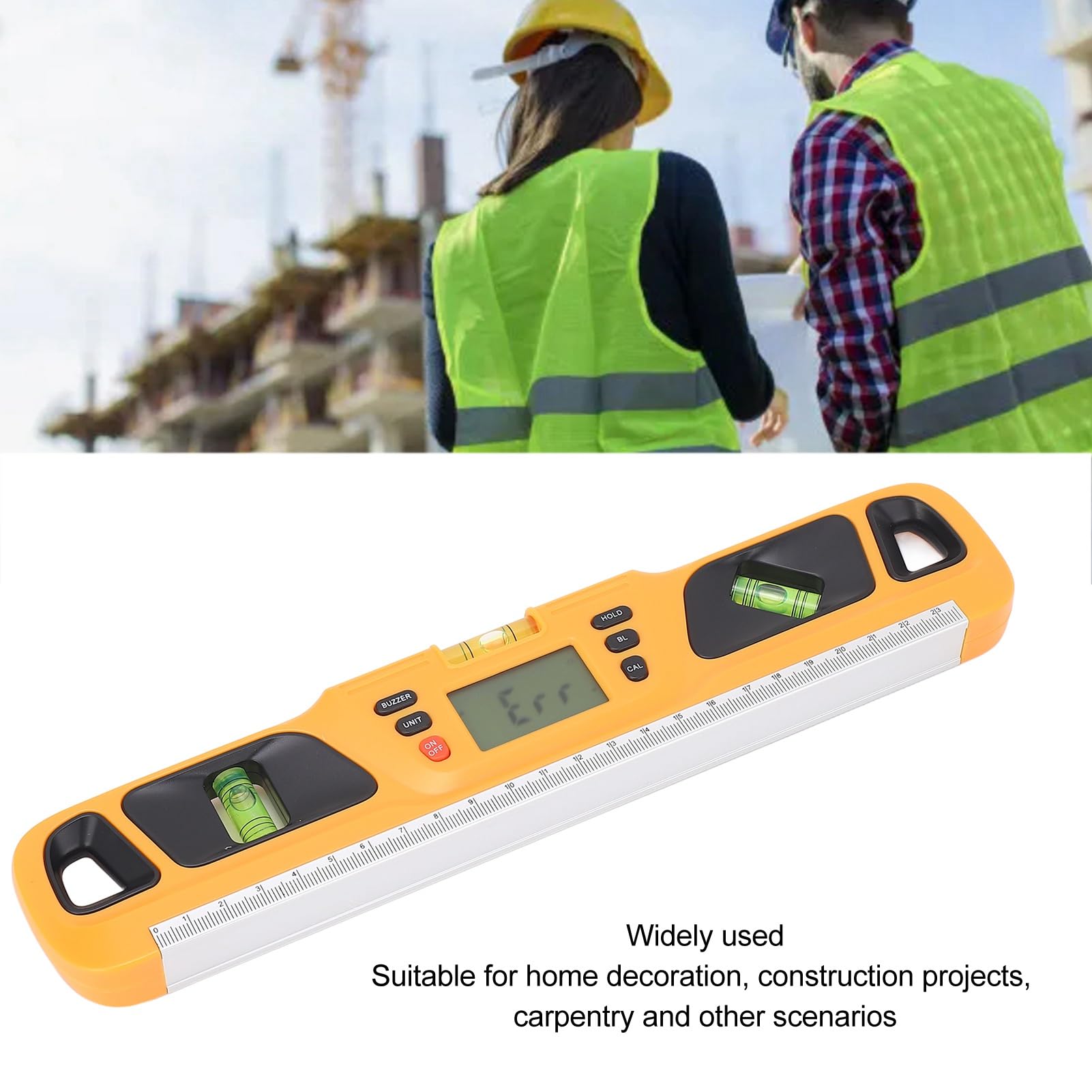 POENVFPO Nivel Digital, Pantalla LCD, Nivel Electrónico Multifuncional y Transportador para Ángulos y Pendientes, Renovación del Hogar, Proyectos de Carpintería