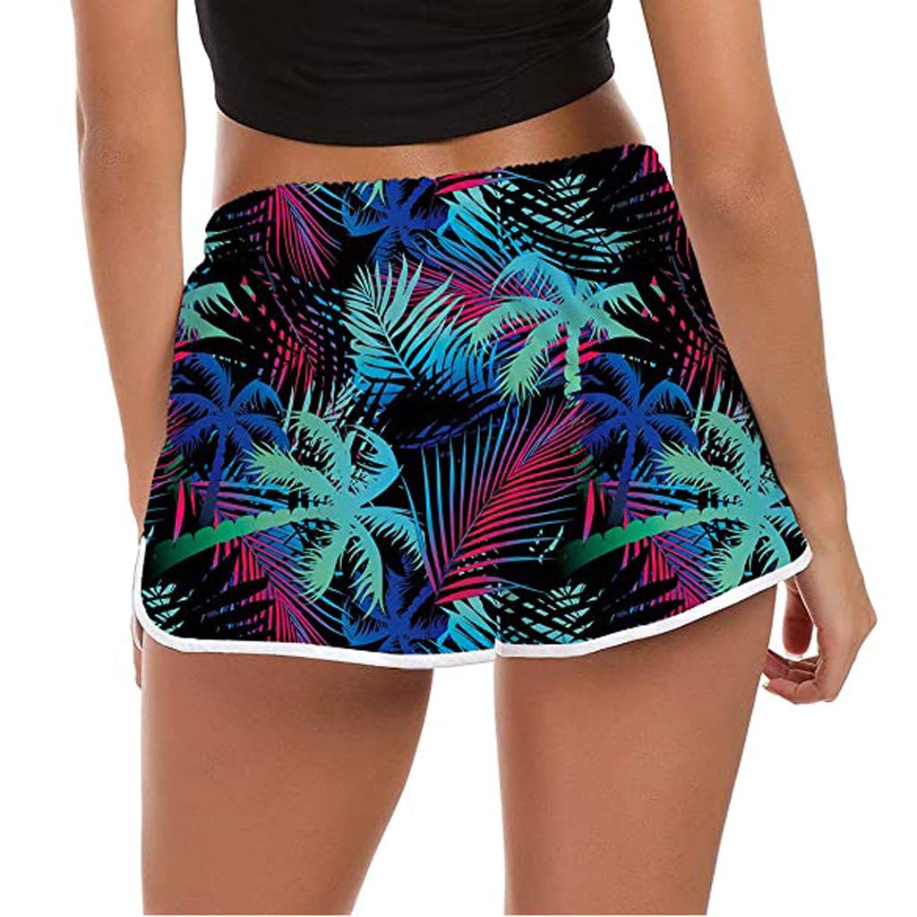 Bikini da Donna novità String Pattern Stretch Quick Swimsuit Short Board Women Dry 's Set, Celeste, L