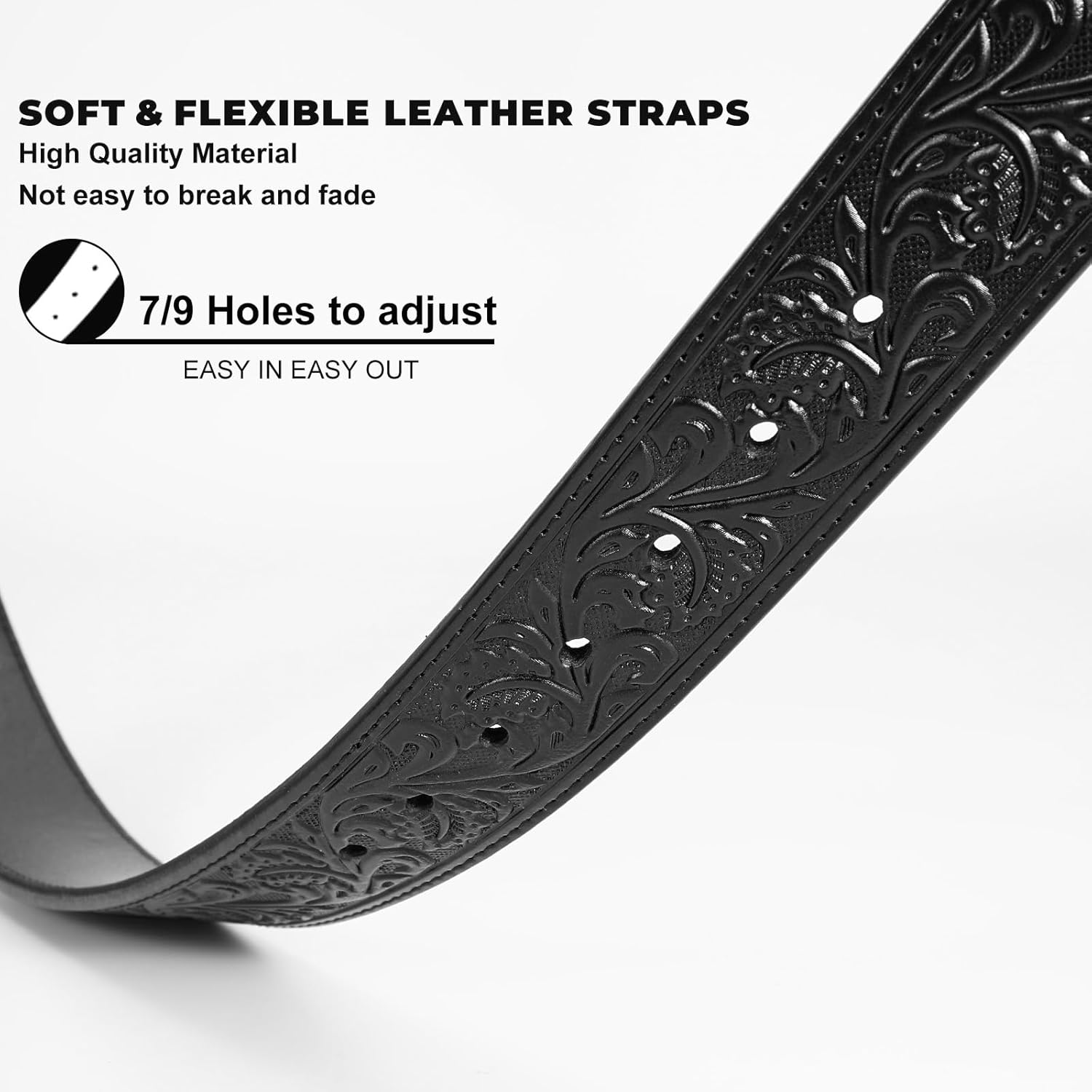 BELTROAD Western Leather Buckle Belt for Men Women Cowboy Cowgirl Mens Leather Belt for Jeans Christmas Men's Belt Gifts - Image 4