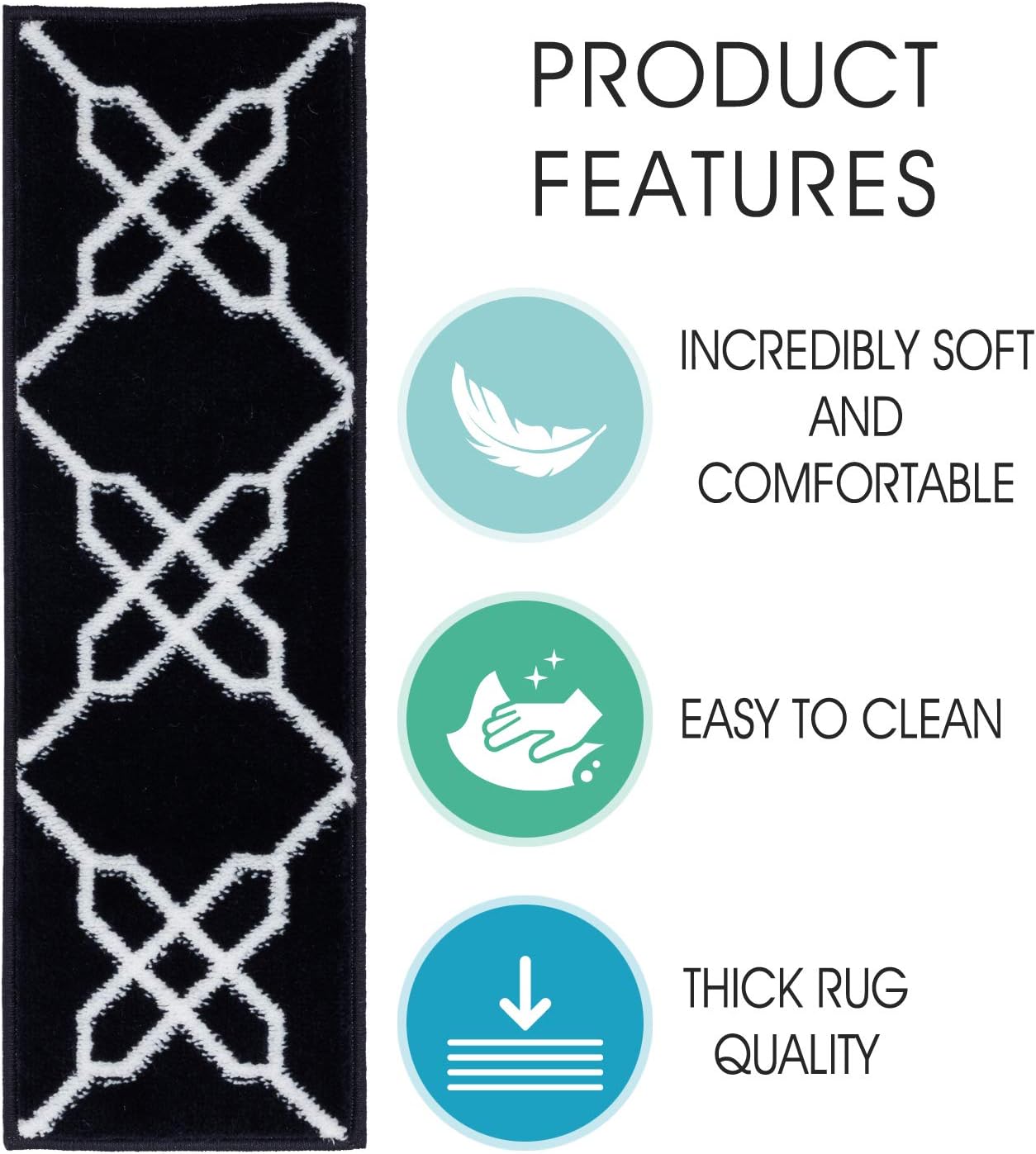Nеw Arrіvаlѕ SussexHome Stair Treads - 100% Polypropylene Carpet Strips for Indoor Stairs - Easy to Install with Double Adhesive Tape - Safe, Extra-Grip, Decorative Mats - 13-Pack - Navy