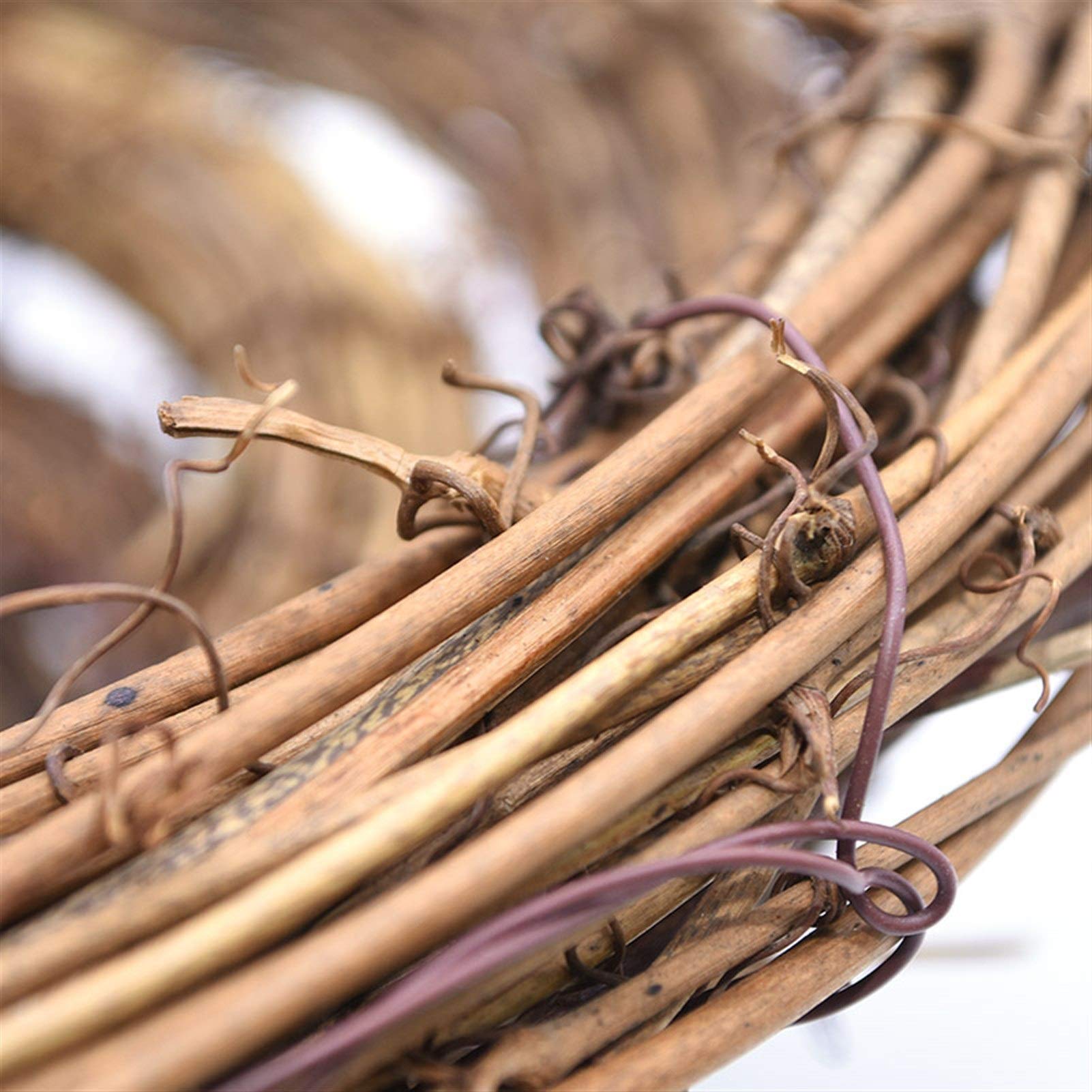 Wieniec bożonarodzeniowy Dekoracje ślubne Wianek Naturalny rattanowy wianek Garland DIY Wystrój rzemieślniczy na drzwi do domu Grand Tree Party Ozdoba, wieniec bożonarodzeniowy