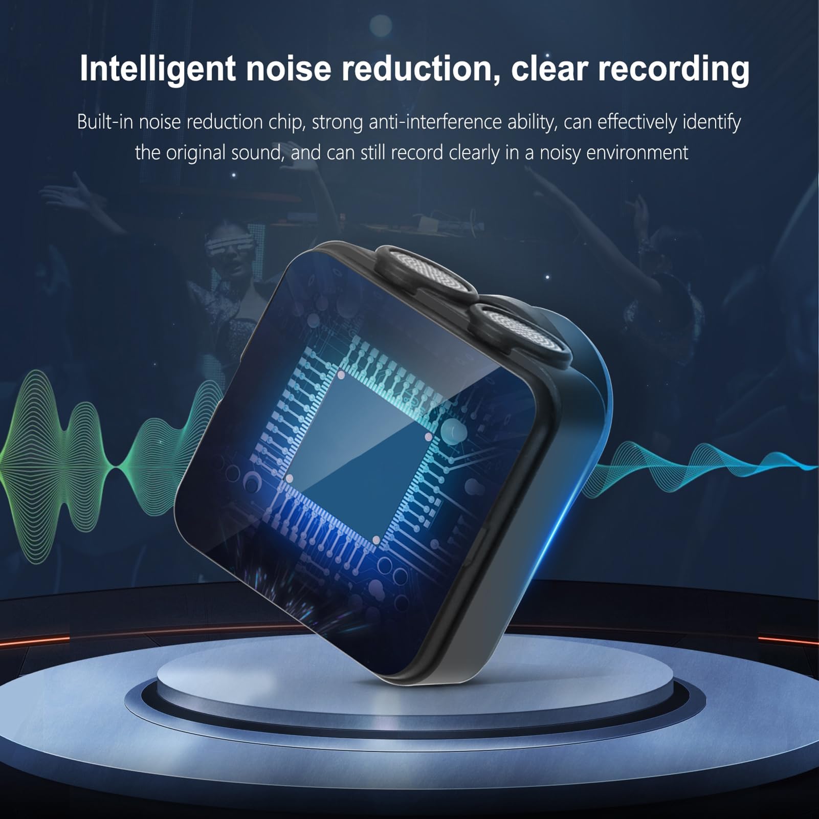 Wisoqu Wireless Lavalier Microphone, Wireless Mics Set with 2 Microphone Magnetic, Charging Case, Plug and Play, Wireless Mic for Video Recording, Live Streaming, Interview (PU3155B Type-C)