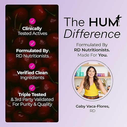 Miniatura 8 de Hum Nutrition Dream Team - Polvo de bisglicinato de magnesio, L teanina y mezcla de bebida de magnesio y cereza ácida, apoyo al descanso, relajación