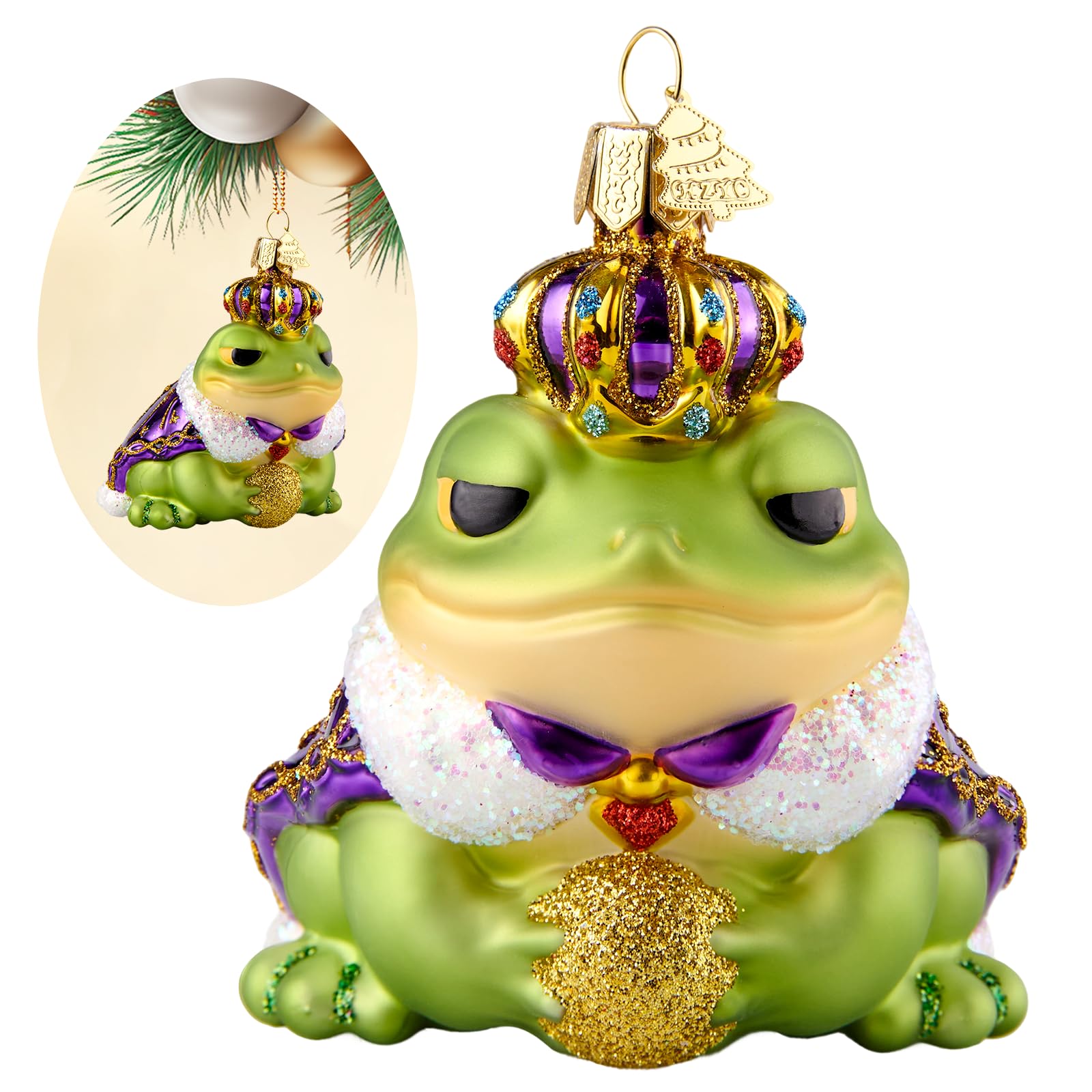 Grenouille en verre soufflé : sublimez un sapin de Noël trop classique