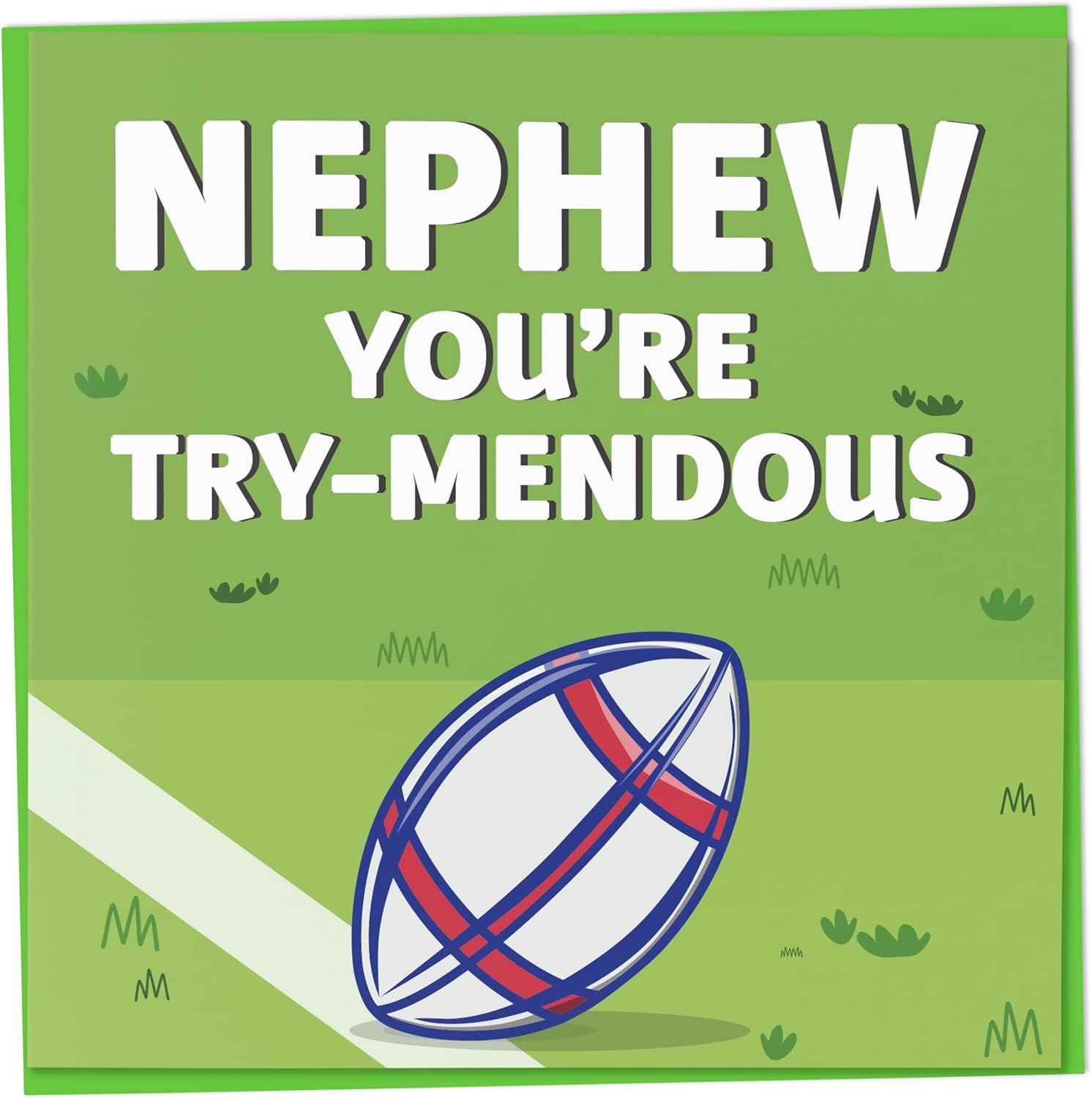 Rugby Birthday Card for Men, Nephew You're TryMendous, Card for Rugby Fan or Sport Lover, Rugby