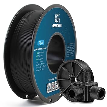 Geeetech Carbon Fiber 3D Printer Filament,High Hardness & High-Strength Black PLA Carbon Fiber Filament 1.75mm,1kg(2.2lbs) Spool,Dimensional Accuracy +/- 0.02 mm