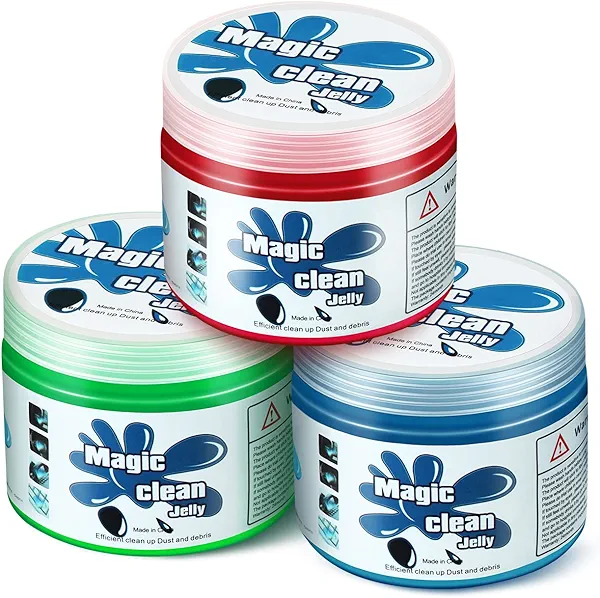 DNA MOTORING 3 Pack Car Cleaning Gels Auto Detailing Tools Cleaning Putty Car Interior Cleaner, Car Jelly Cleaner, Keyboard Cleaner, Car Cleaning Supplies Car Gifts for Men Women, TOOLS-00149