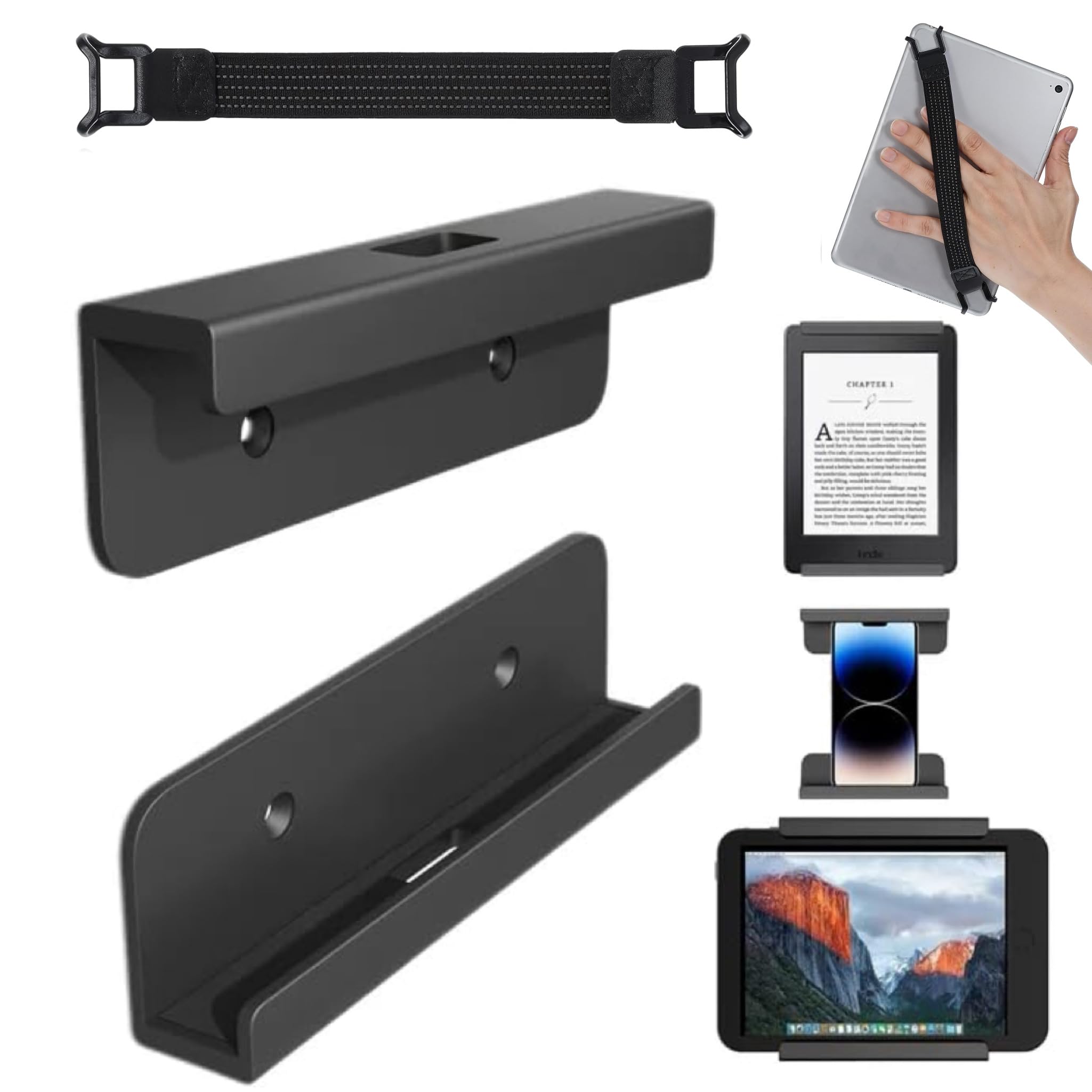 Uniwersalny uchwyt ścienny do tabletu, telefonu komórkowego, czytnika e-booków i pilota zdalnego sterowania, uchwyt do naklejenia na ścianę, tablet, uchwyt ścienny kompatybilny z iPadem, iPhone