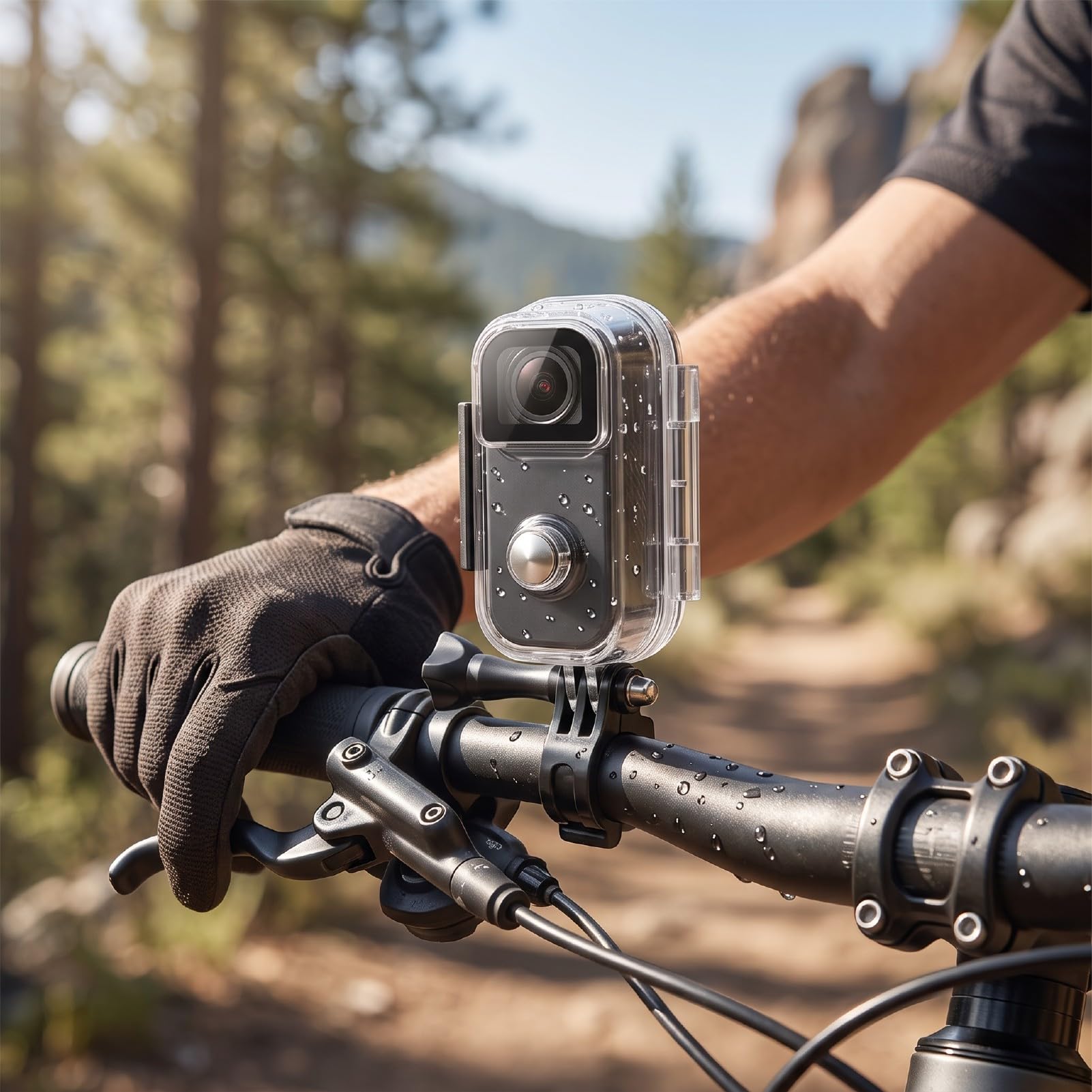 Sxhlseller Videocamera 4K Action Camera, WiFi Controllo App, 800mAh, per | Plastica Tecnica, Ideale per Vlogging Indossabile, Ciclismo, Escursionismo e viaggi. App per Smartphone, Porta Type C,