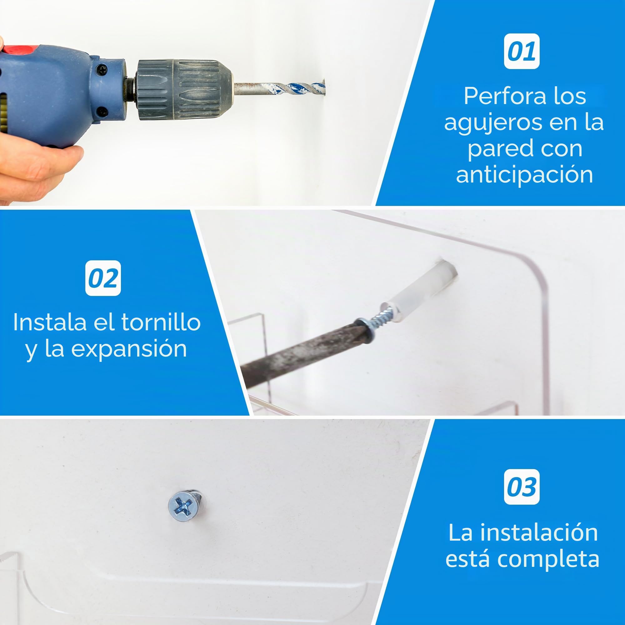 16 bolsillos acrílicos montados en la pared para tarjetas de visita | Transparente, visualización de tarjetas de visita, para pared, oficina,