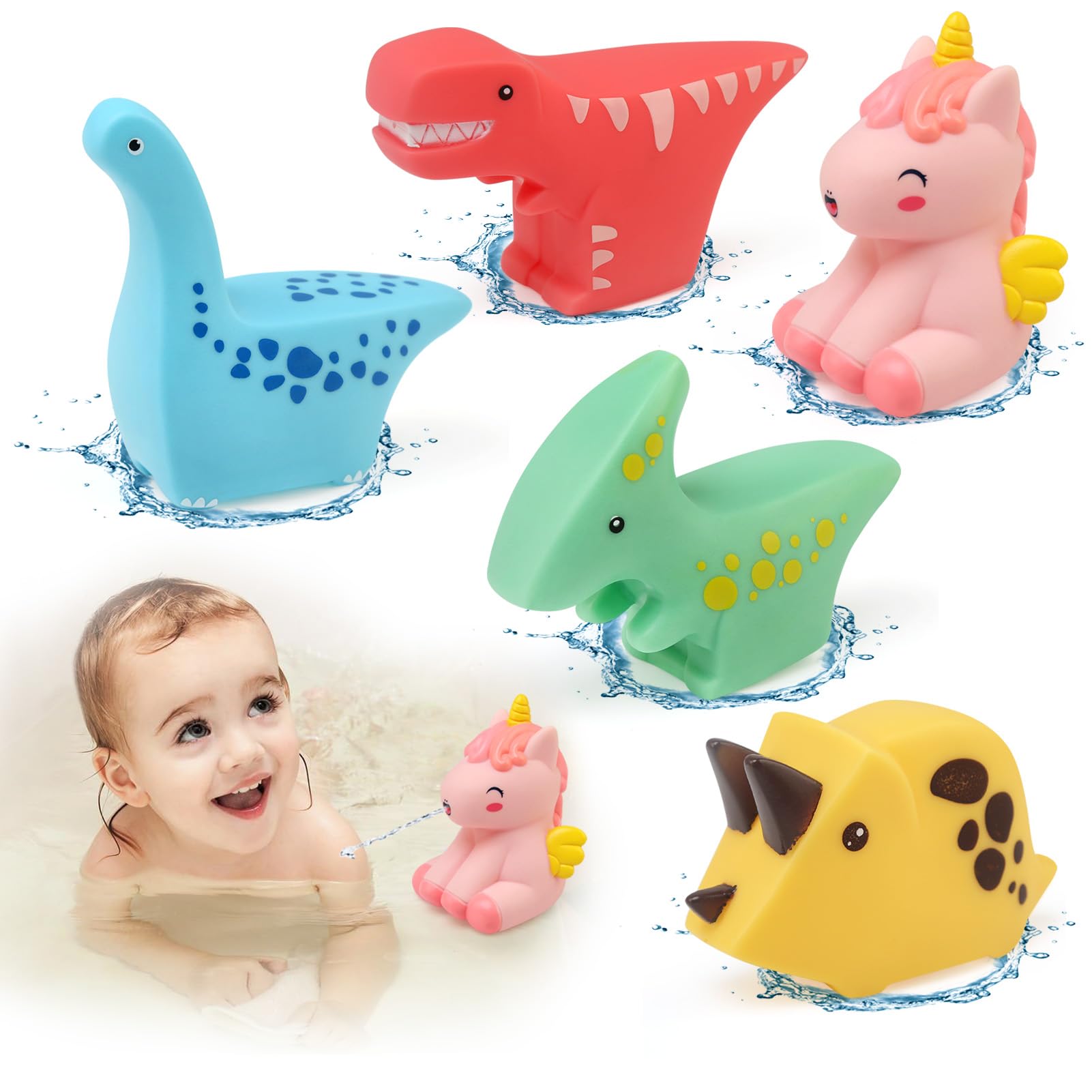 Ballery Juguetes Baño Bebe, Juguetes Bañera para Bebe Juguetes Niños 1 Año Juguetes Montessori Bebes 6-12 Meses Juguetes de Natación del Flotante Juegos de Agua Juegos Educativos Niños Regalos Niño
