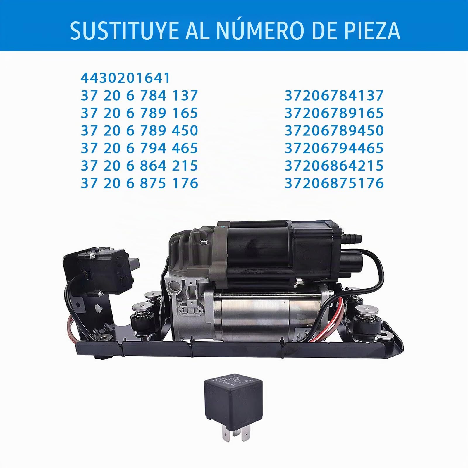 37206784137 Compresor de suspensión neumática, bloque de válvulas de suspensión neumática de repuesto para 5er F07 F11 GT 2009-2016, 7er F01 F02 F03 F04 2008-2015 37206789165 37206875176