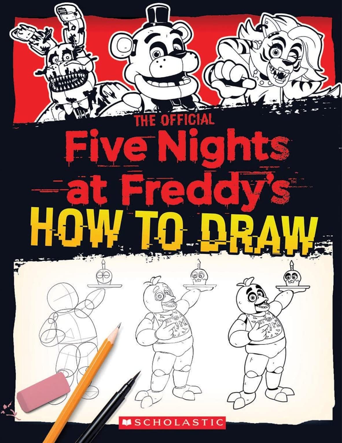 Five Nights at Freddy's How to Draw. Cawthon 9781338804720 Fast Free Shipping**