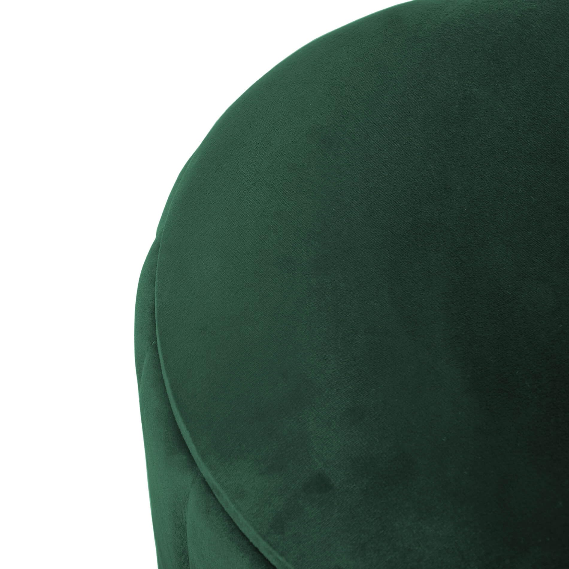Rebecca Mobili Lot de 2 Poufs en Velours, Tabouret, Vert, MDF Fer, avec Rangement, pour Salon Chambre À Coucher - Dimensions HxLxP : 44 x 35 x 35 cm - Art. RE6834