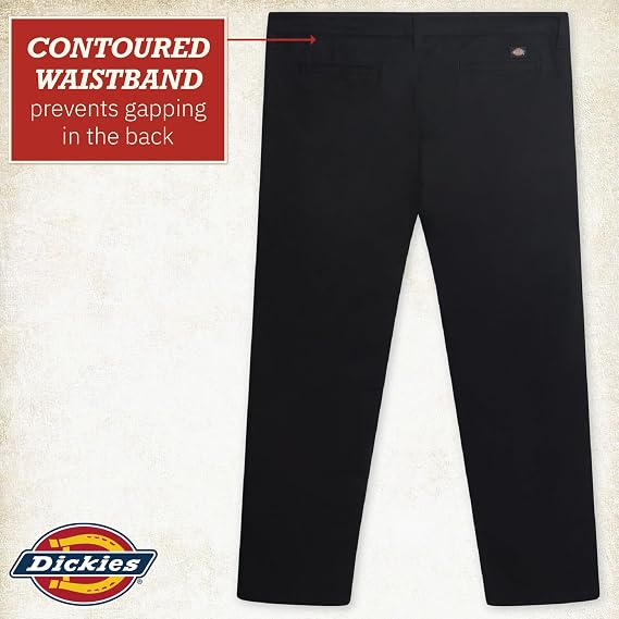 Dickies Womens Plus Size Mid Rise Slim Fit Bootcut Work Pants