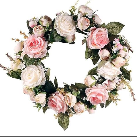 Amazon クラウンフラワー造花人工ガーランド秋とroseにザ インテリアでザ エントリのドアの壁の窓や収穫祭のお祝い Color A 造花 オンライン通販