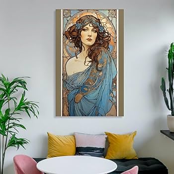 Amazon.co.jp: アルフォンス・ミュシャAlphonse Mucha絵画作品（百合の