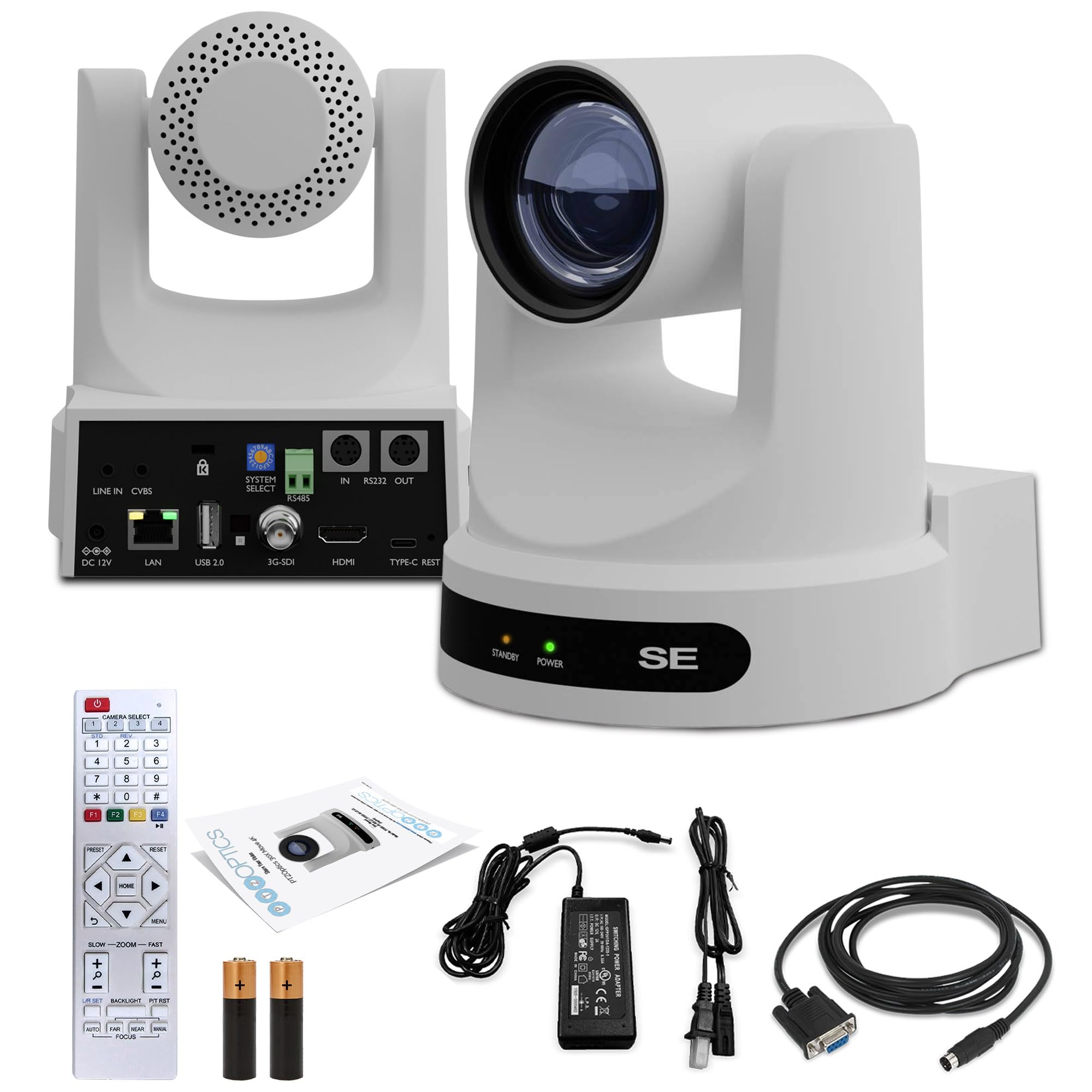 PTZOptics Move SE SDI/HDMI/USB/IP PTZ Camera with 12x Optical Zoom (White) (PT12X-SE-WH-G3)