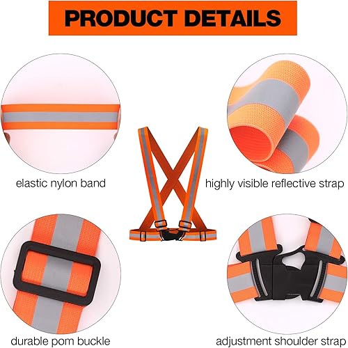 Miniatura 4 de TCCFCCT Chaleco de funcionamiento reflexivo de la seguridad de la alta visibilidad, equipo de funcionamiento