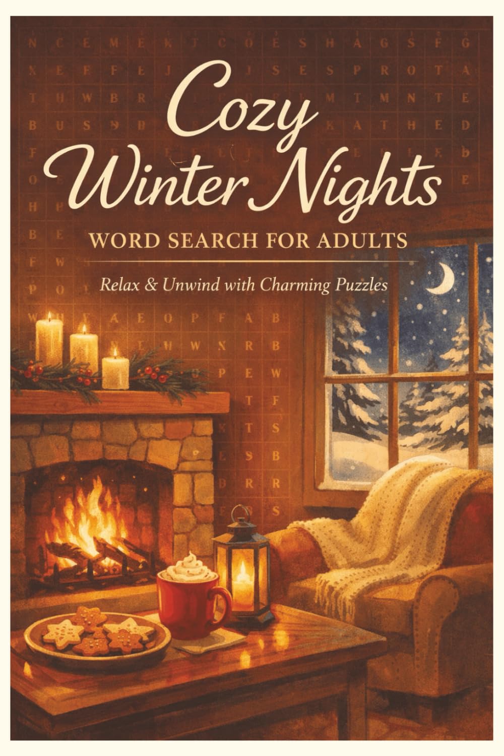 Cozy Winter Nights Word Search for Adults: Relax & Unwind with Charming Puzzles