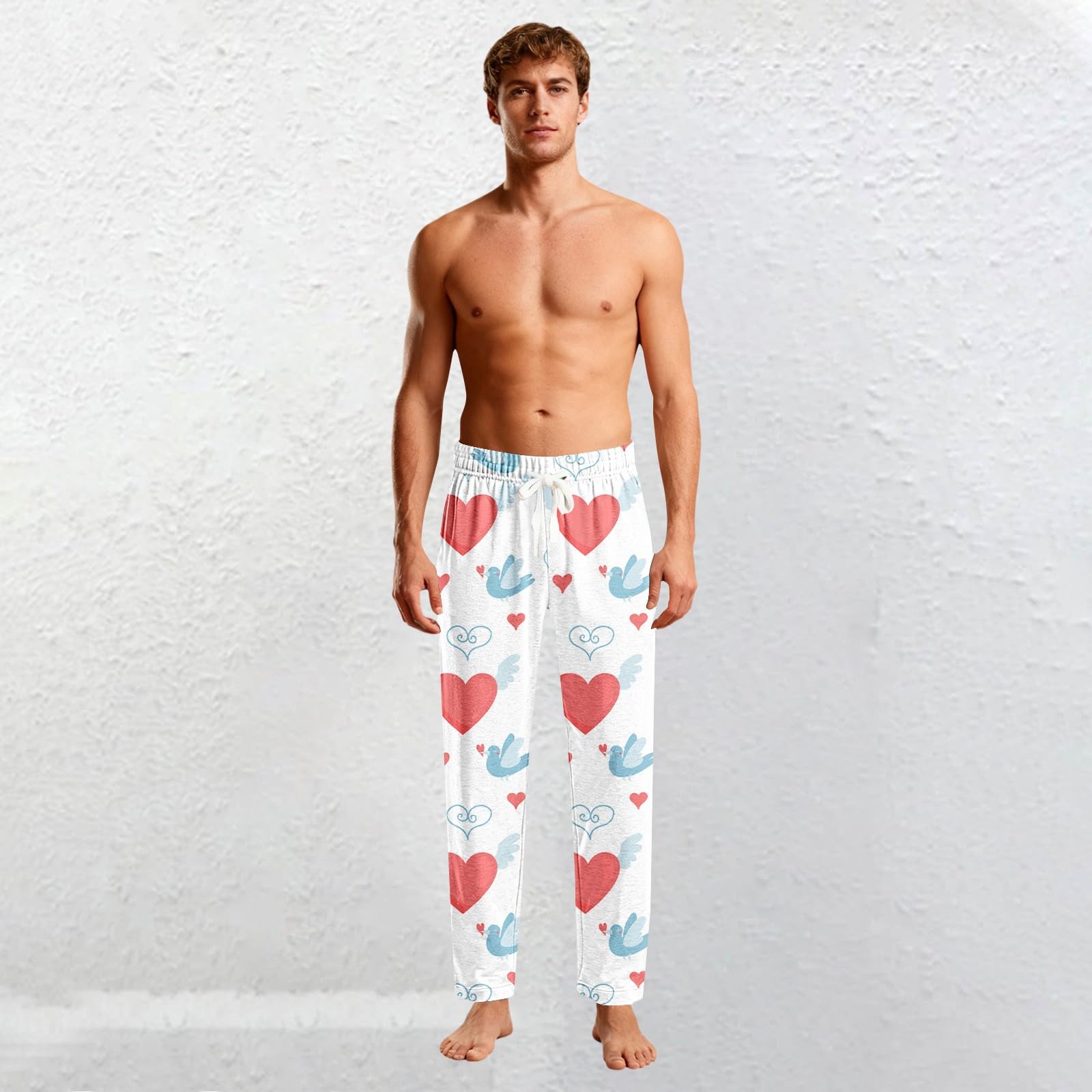 Pijama Hombre Coche con Cintura Elástica Abrigo Hombre (Blanco, XXL)