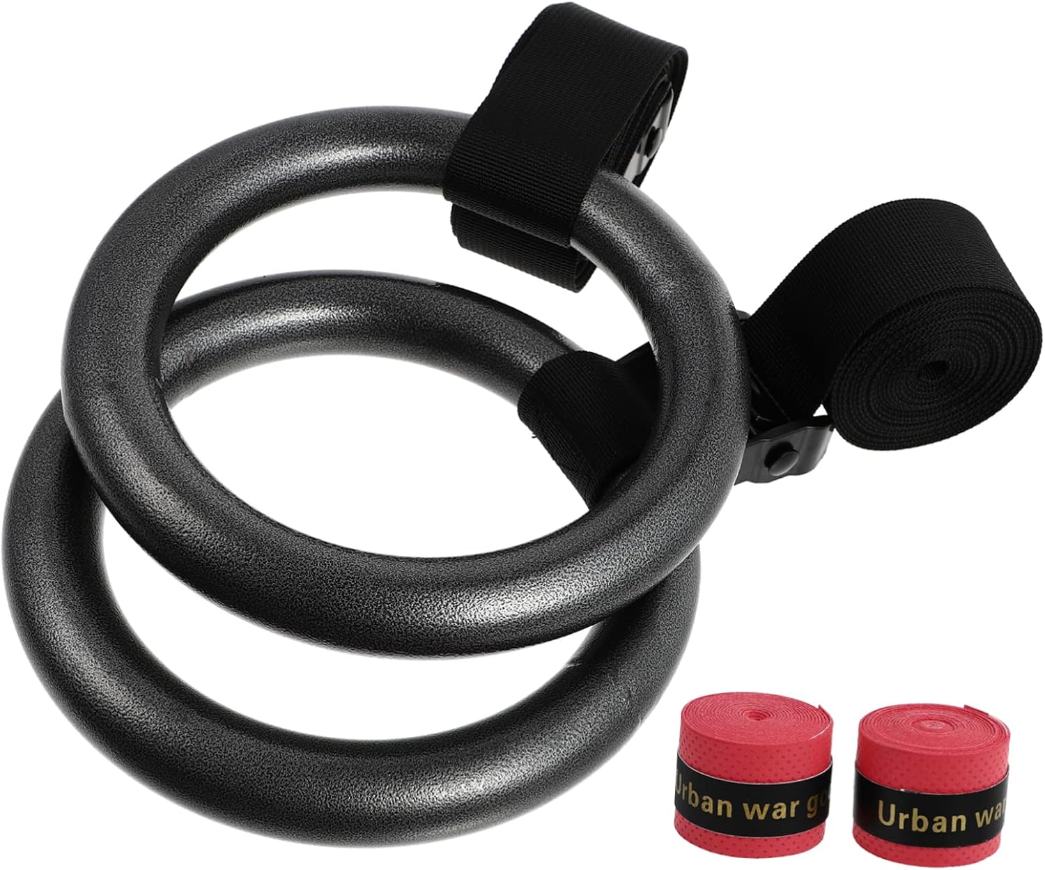 2pcs Small Adjustable Gymnastics Rings with Strap Durable Fitness Equipment for Home Workouts and Calisthenics Smooth Surface and Ergonomic Design