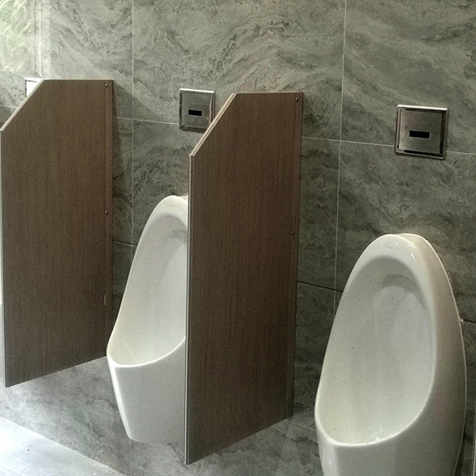 Mampara de privacidad para urinarios masculinos panel separador de pared marron 90x40cm 2 unidades