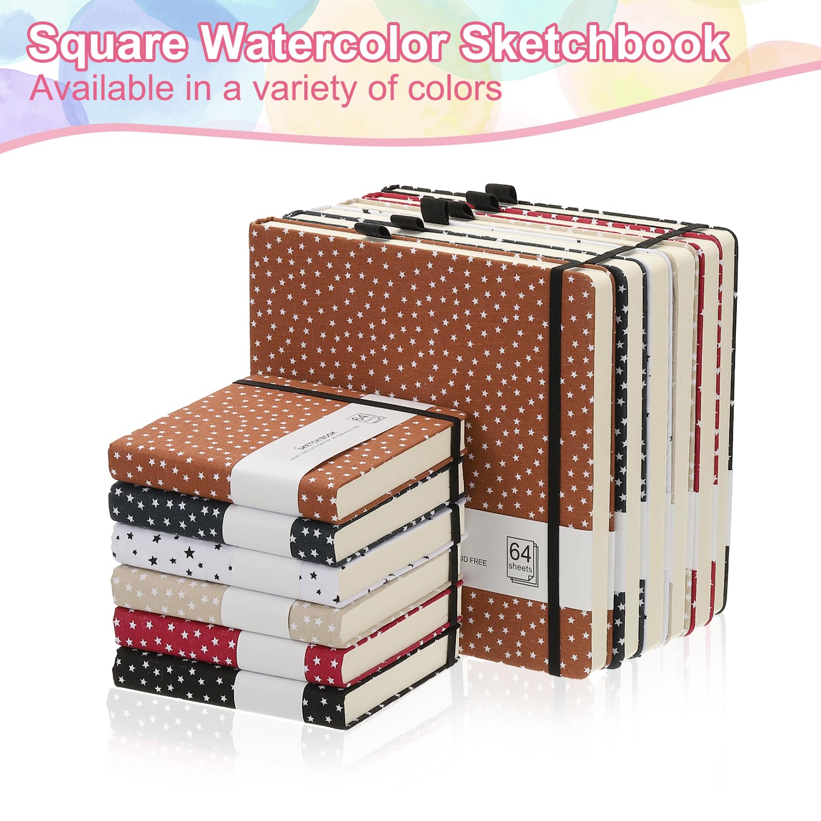 PATIKIL 5.1x5.1" Watercolor Sketchbook - Image 4