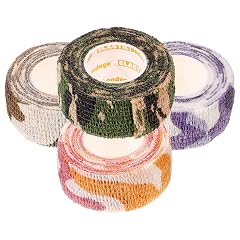 HANABASS 4rolls Self-adhesive Sports Bandage Wrap Breathable Non-woven Fabric Tape and Elastic Athletic Tape for Fingers and Wounds