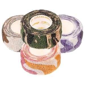 HANABASS 4rolls Self-adhesive Sports Bandage Wrap Breathable Non-woven Fabric Tape and Elastic Athletic Tape for Fingers and Wounds