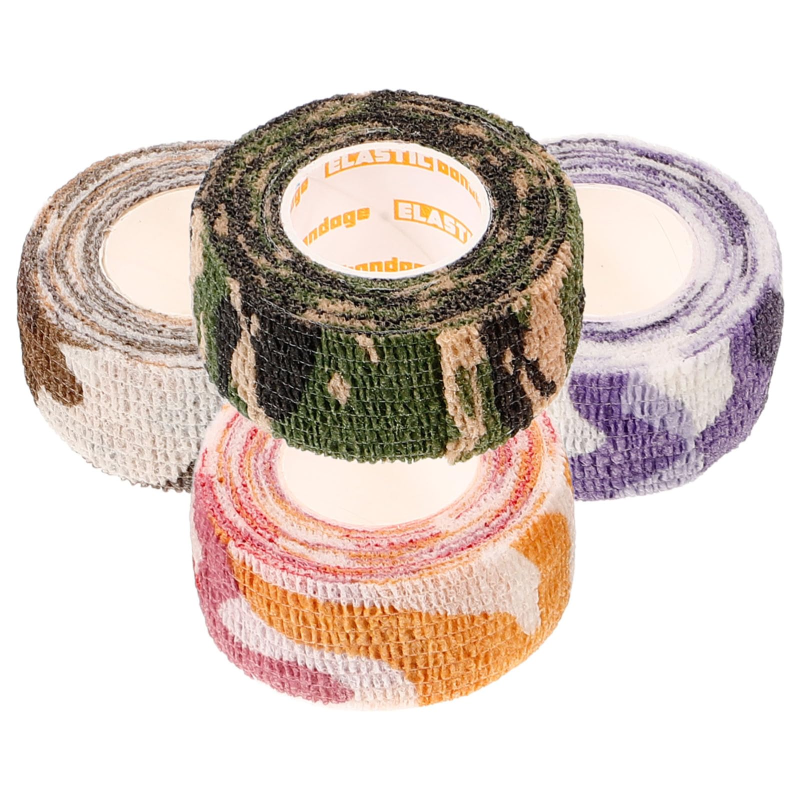 HANABASS 4rolls Self-adhesive Sports Bandage Wrap Breathable Non-woven Fabric Tape and Elastic Athletic Tape for Fingers and Wounds