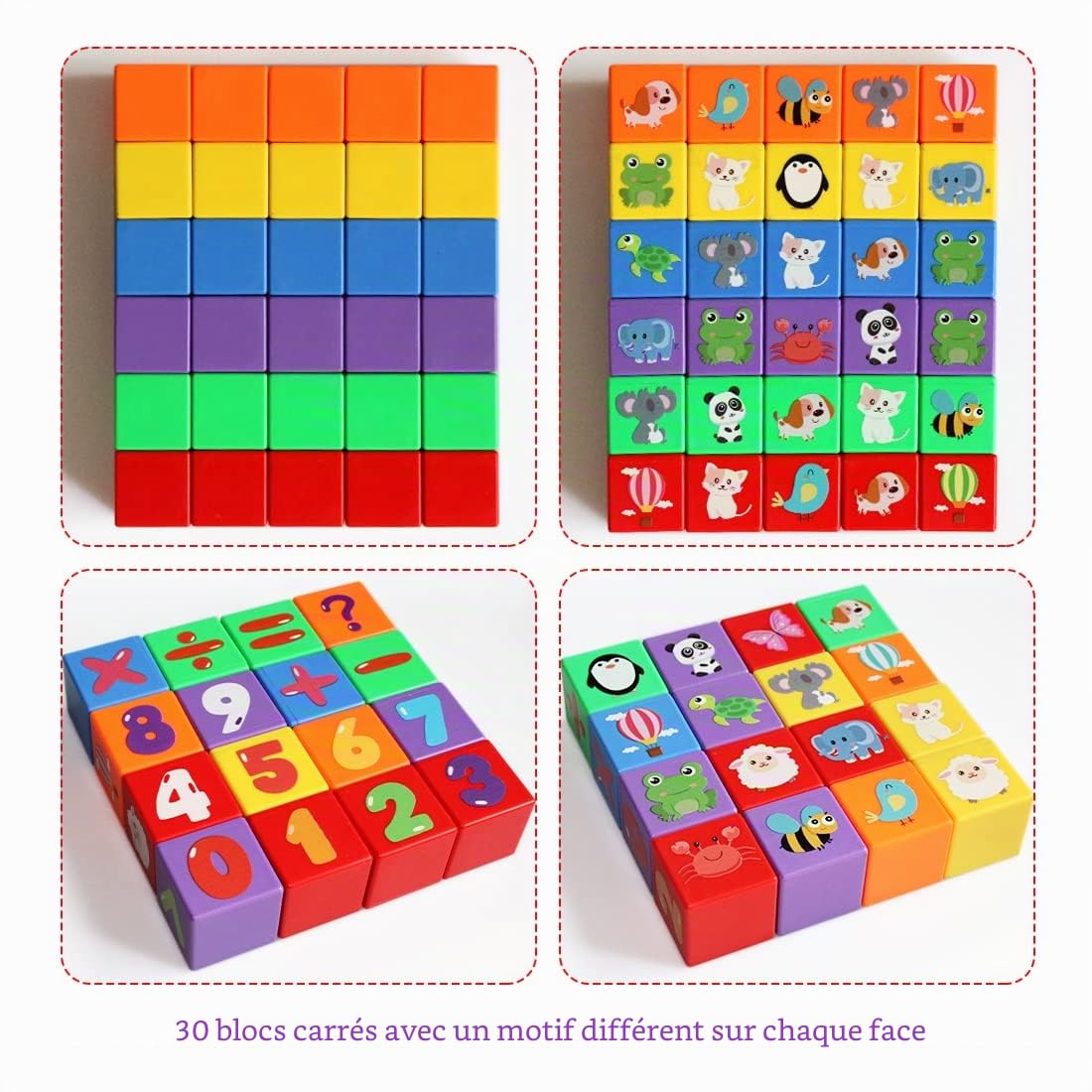 Blocs à Empiler Pour Enfants – Tour De Dessins Animés, 30 Pièces, Jeu De Société éducatif Familial, Adresse Et équilibre, Dès 3 Ans