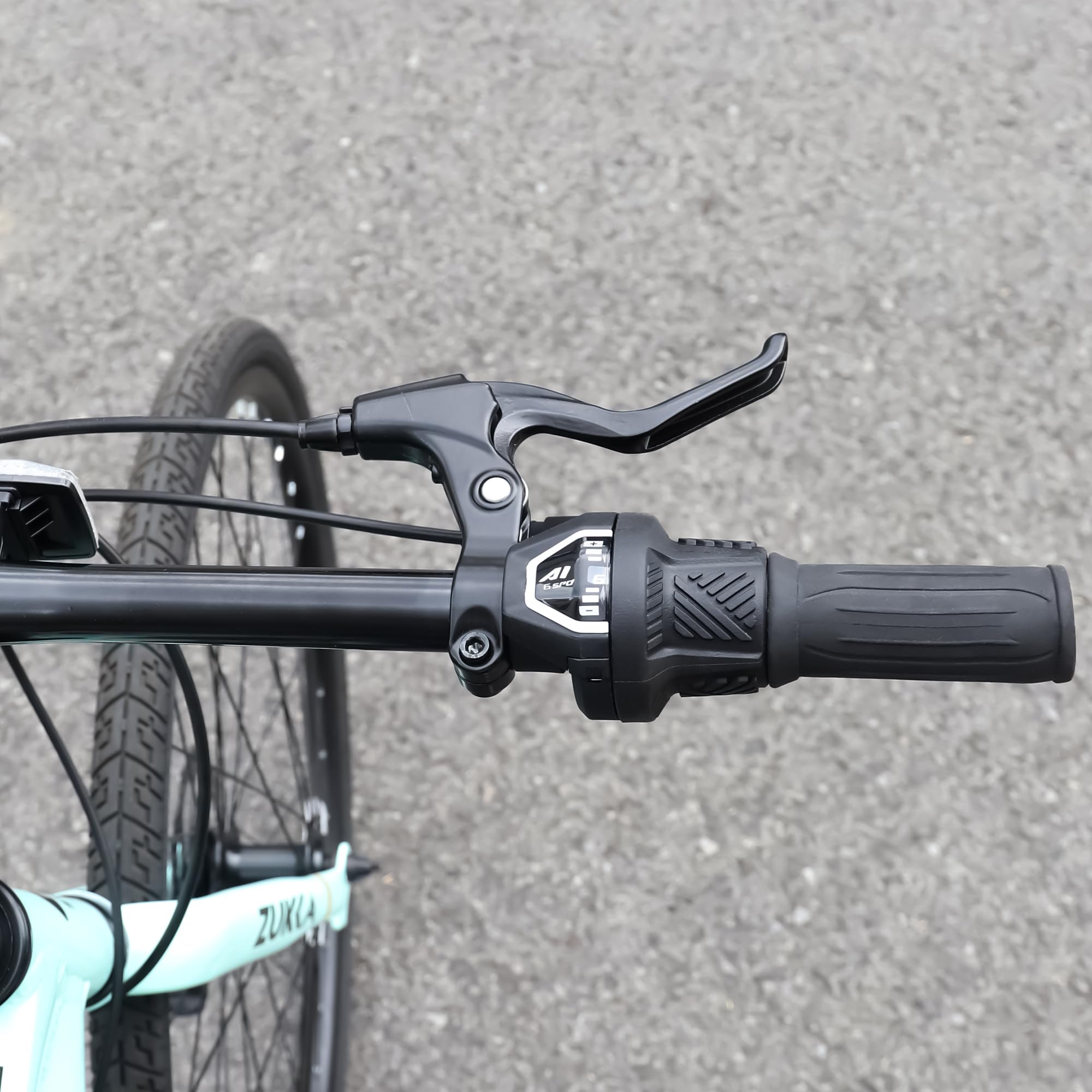ZUKKA Palanca de cambios de bicicleta de 6 marchas, cambio de giro a la derecha para bicicleta de montaña, híbrida, triciclo, palanca de cambios
