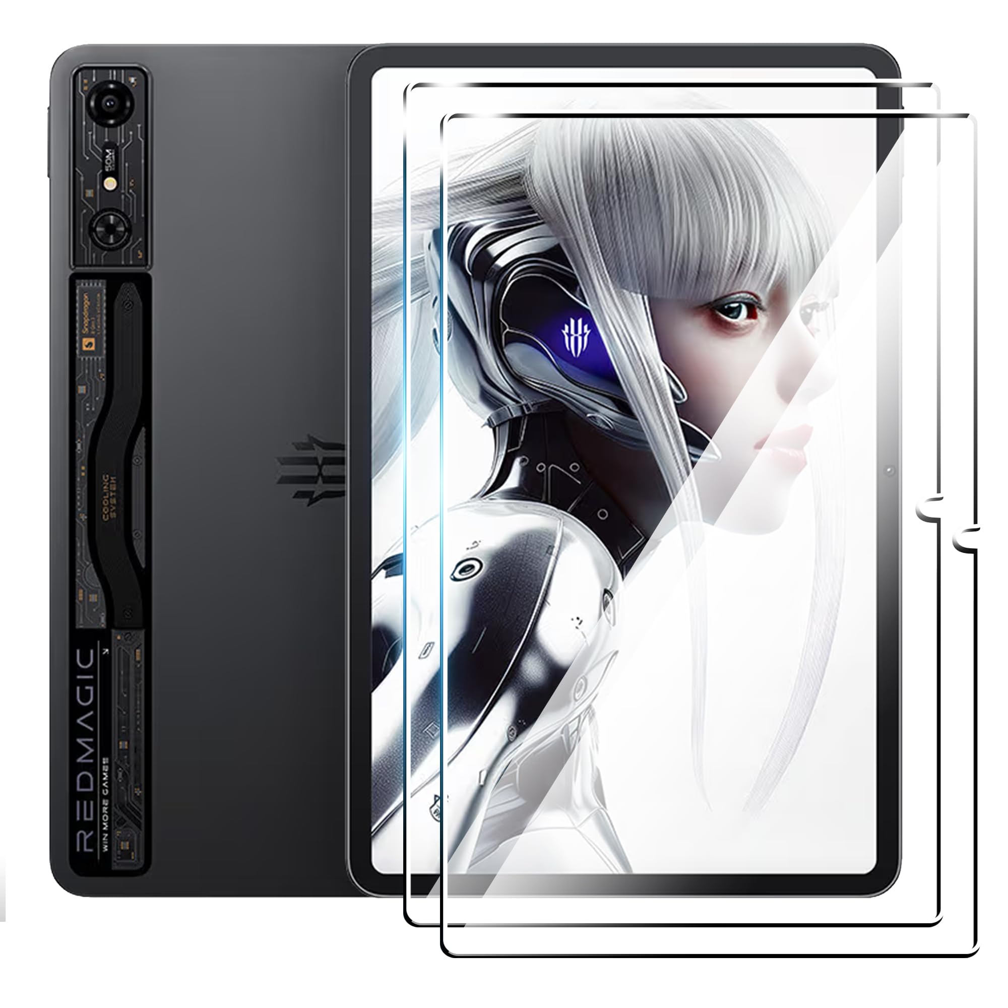 Screen Protector for RedMagic Nova Gaming Tablet 10.9 Inch 2024 Tempered Glass, Pack of 2 Protective Glass Film, HD Clear Screen Protector for RedMagic Nova Gaming Tablet 10.9 inch, 9H