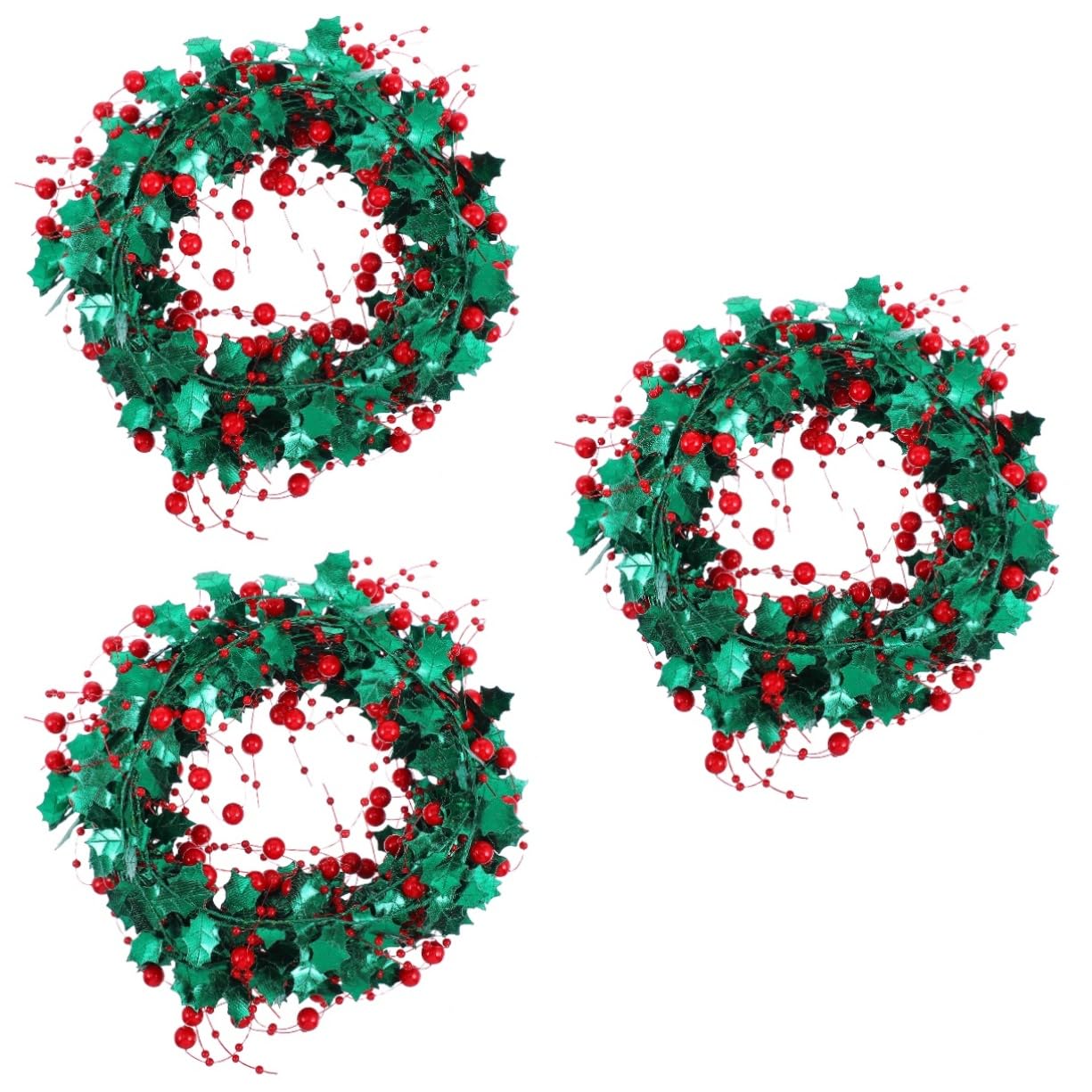 Guirnaldas navideñas de alambre Ciieeo con 3 rollos de oropel flexible para árboles y escaleras