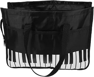 Music Sheet Storage Bag for Piano Students Waterproof Black